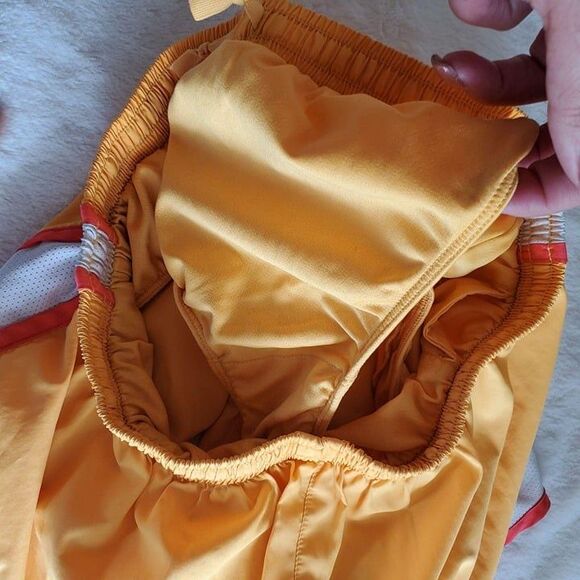 Nike Dri-Fit Womens Shorts Yellow M Running Active Athletic - Picture 3 of 6